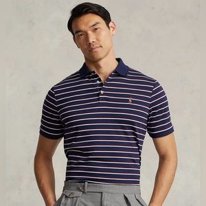 Men's Classic-Fit Striped Soft
Cotton Polo Shirt